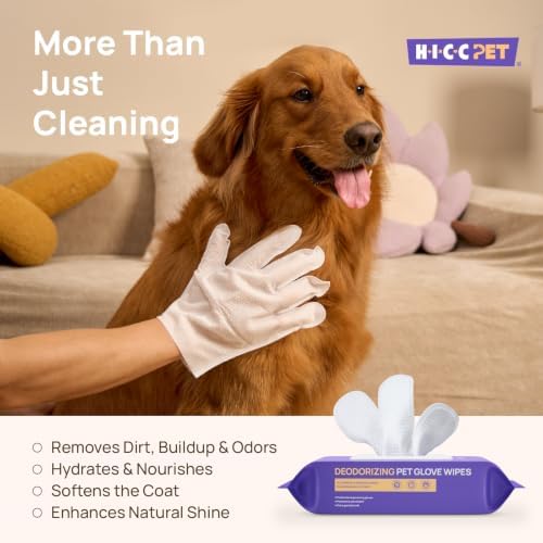 HICC PET Dog Wipes for Dogs & Cats, Glove Design - Image 3