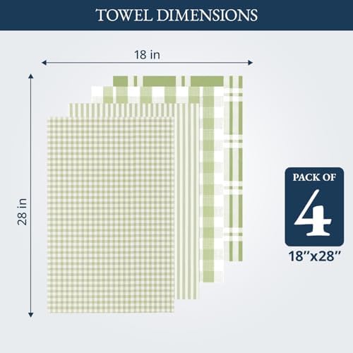 LANE LINEN Cotton Dish Towels for Kitchen Quick Drying, Durable 4 Pack - Image 3