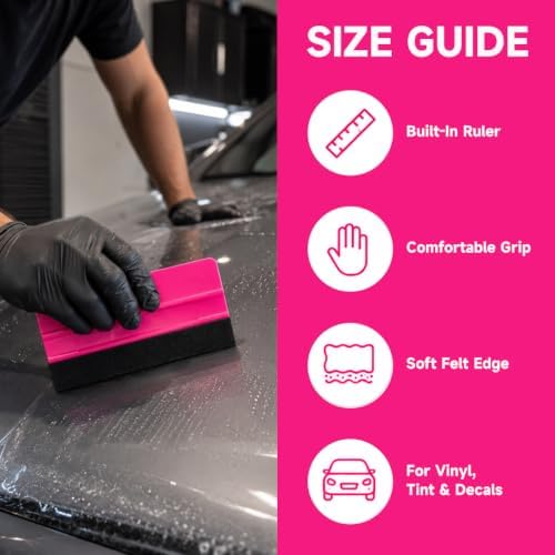 Suede Felt Squeegee w/Ruler, Car Film Smoothing Tool - Image 3