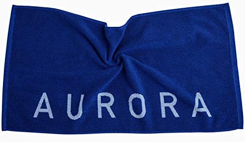 Blue Organic Cotton Gym Towel for Men and Women by AuroraAthletica
