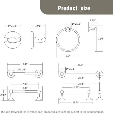 Classic Bathroom Hardware Accessory 4-piece Set, Brushed Nickel - Image 2