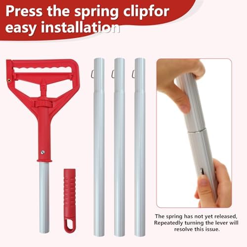 Mop Handle Commercial Heavy Duty Commercial Mop Handle Mop Pole & Mop Stick - Image 4