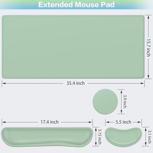 Desk Mat Green, Large Gaming Mouse Pad - Image 5
