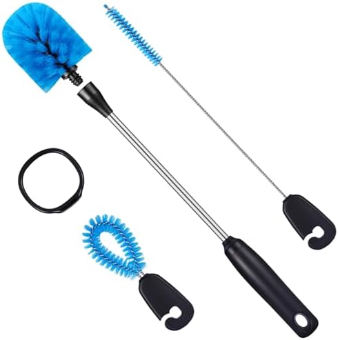 MOSOLAN 3-in-1 Water Bottle Brush and Straw Cleaning Set, Round Head - Image 2