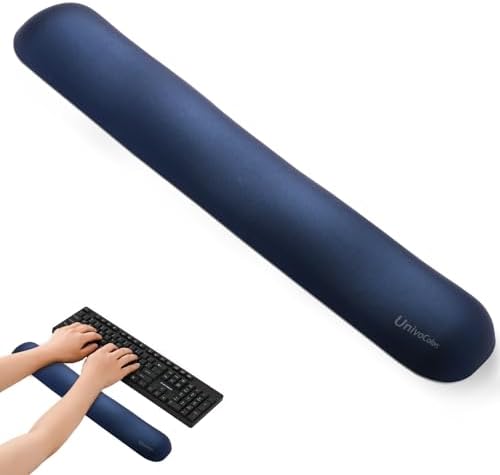 UnivoColors Design-Wave Keyboard Wrist Rest, Artificial Sheepskin+Memory by UnivoColors