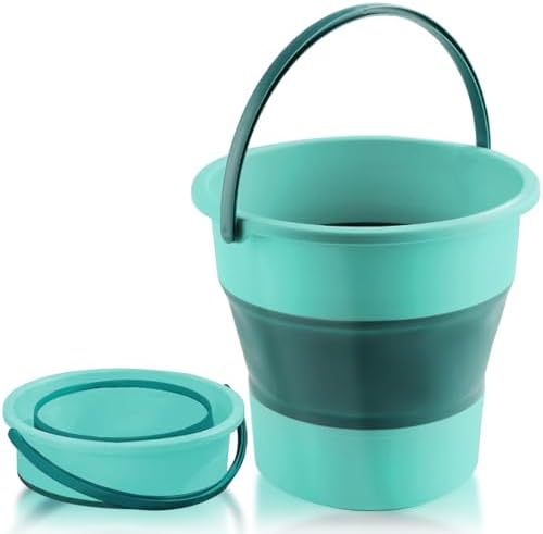 Collapsible Bucket 1.3 Gallon/5L Small Capacity Foldable Cleaning Buckets by INVODA