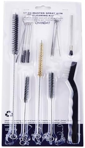 21 Pieces Nylon Mini Cleaning Brush Set Metal Straws Air Brush Spray Gun - Image 4