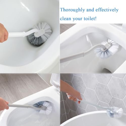 2 Pack Curved Toilet Bowl Brush Without Holder - Image 4