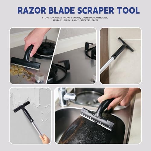 FOSHIO 2 Pack 6" Putty Knife Razor Blade Scraper Tool - Image 2