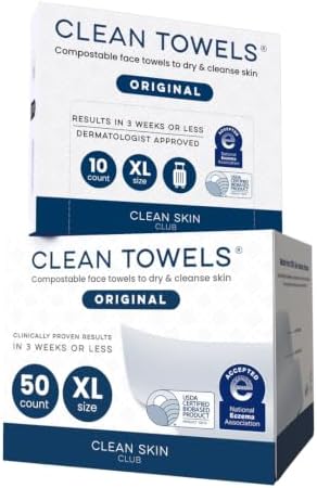 Clean Skin Club Clean Towels XL® Original 50 Ct + 10ct Travel Pack Duo by CLEANSKINCLUB