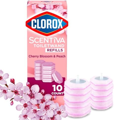 Clorox Scentiva ToiletWand Refills, Cherry Blossom and Peach by Clorox
