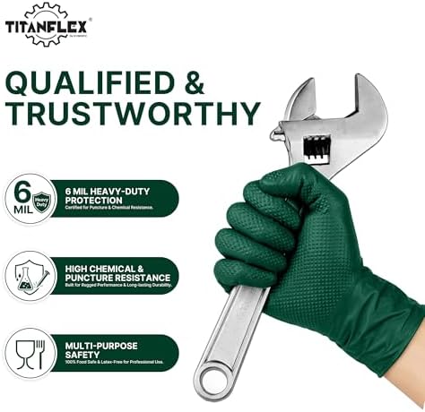 TitanFlex Heavy Duty Industrial Nitrile Gloves - Image 3