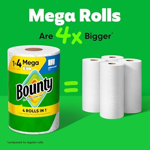 Bounty Select-A-Size Paper Towels, 6 Mega Rolls = 24 Regular Rolls - Image 2