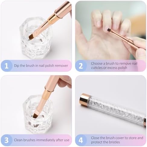 3Pcs Nail Art Clean Up Brushes, - Image 6