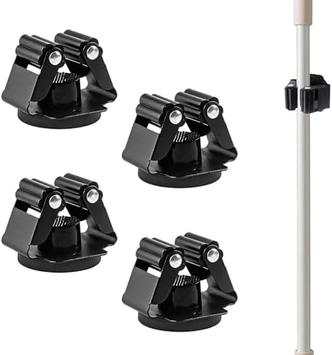 4 Pack Magnetic Broom Holder, Heavy Duty 12Lbs Magnetic Tool Holder Wall Mount by Unknown
