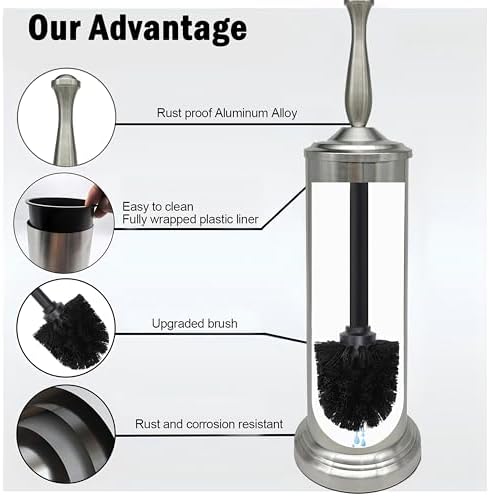 Brushed Nickel Toilet Bowl Brush - Image 6