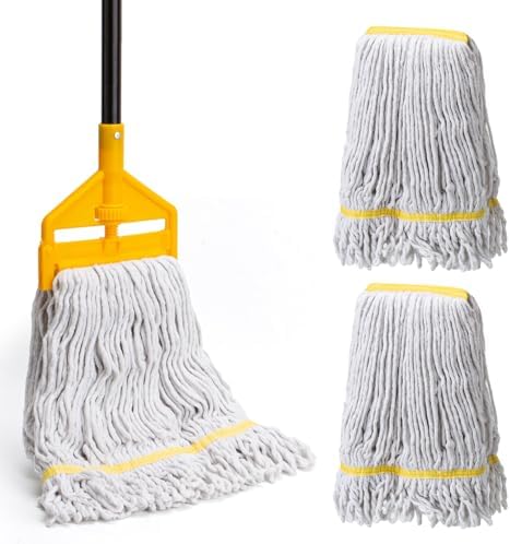 KeFanta Commercial Mop with 3 Extra Large Replacement Heads, 59Inch Handle by KeFanta