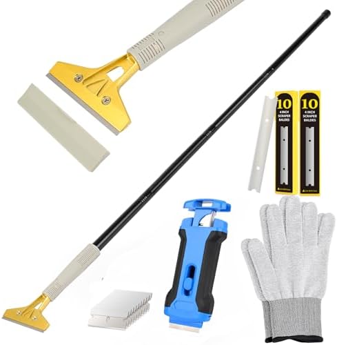 EHDIS 15''-58'' Long Handle Adjustable 4'' Razor Blade Scraper Tool Floor by EHDIS