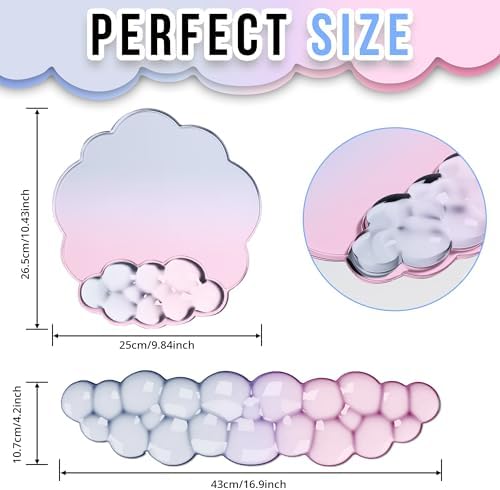 Cloud Wrist Rest Gel Set — Ergonomic Cloud Wrist Rest Keyboard and Mouse Pad - Image 2