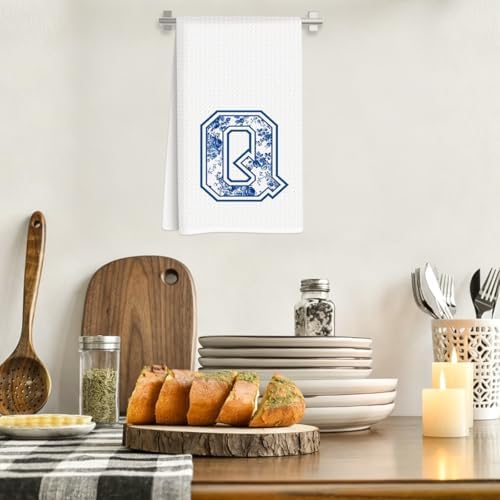 Chinoiserie Initial Kitchen Towels, Personalized Kitchen Towels, Personalized - Image 2