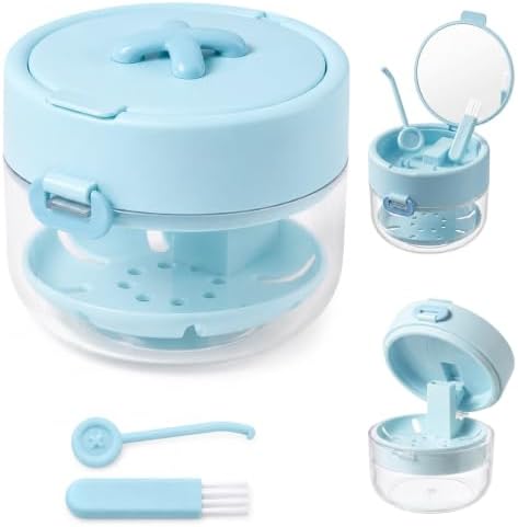 3‑in‑1 Retainer Cleaner Case, Leak‑Proof Aligner Storage Box by Unknown
