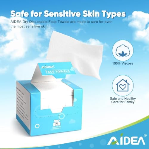 AIDEA Face Towels Disposable-50Ct, Face Cloths - Image 2