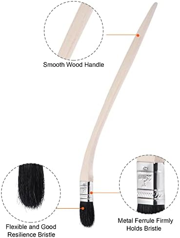 uxcell Bent Radiator Paint Brush 16" Length 1" Width Bristle - Image 4