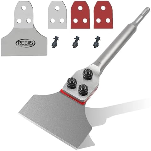 SDS Plus Floor Scraper 4 in. x 12 in. Wide Tile Flooring Adhesives Remover by Regiis+Tech