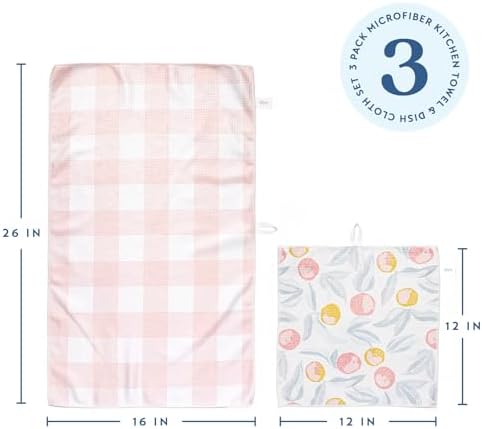 ELYN Microfiber Kitchen Dish Towel & Dish Cloth Set, Quick-Dry & Absorbent - Image 2