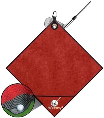 Magnetic Golf Towel with Upgraded Cleaning Pocket & Clip 20" x 20" by BoostYourOutdoorSportsGame