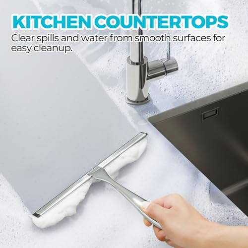 ALFLOD Shower Squeegee for Glass Doors, Tile Walls, Mirrors and Windshields - Image 6