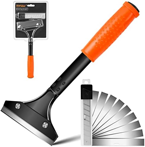 DIYSELF 11-Piece Razor Blade Scraper, Long Handle Floor Scraper, 10 Blades by DIYSELF