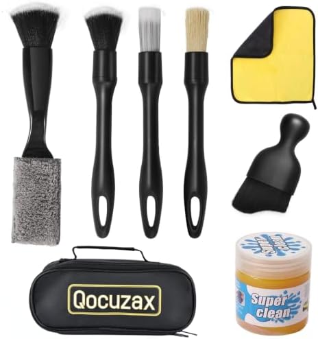 8Pcs Car Detailing Kit, 160g Gel, Dual Vent Brush, Boars Hair by Unknown