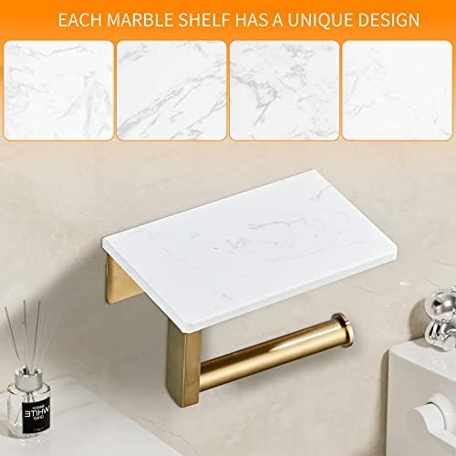 Brushed Gold Toilet Paper Holder - Image 3