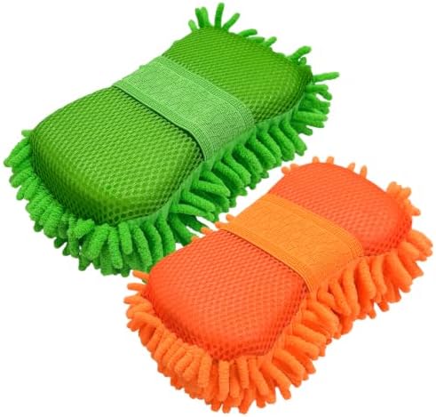 2 PCS Microfiber Car Wash Sponge, Scratch-Free Vehicle Washing Mitt by Unknown