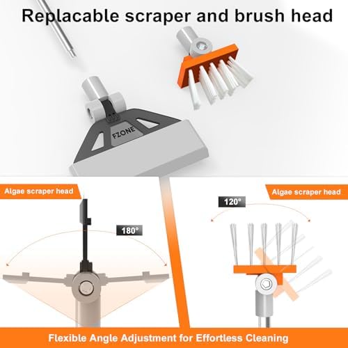 FZONE Algae Scraper, Adjustable 19-26 Inch Aquarium Cleaner - Image 5