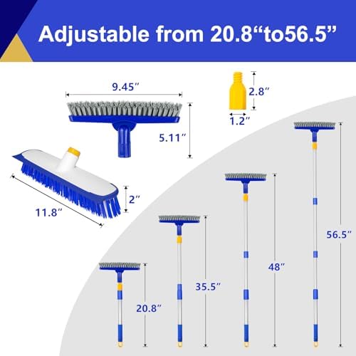 12" Wide Floor Scrub and Grout Brush Set - Image 5