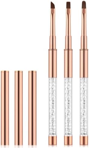 3Pcs Nail Art Clean Up Brushes, by JASSINS