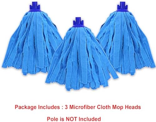 EaseYourDay 3 Pack Microfiber String Mop Head Refills, Standard US Thread - Image 2