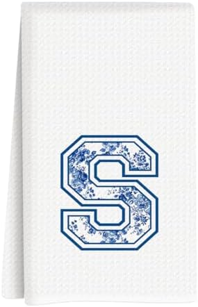 Chinoiserie Initial Kitchen Towels, Personalized Kitchen Towels, Personalized by Unknown