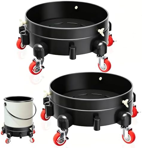 2 Pcs 5 Car Wash Gallon Bucket Dolly, 11 Inch Bucket by Unknown