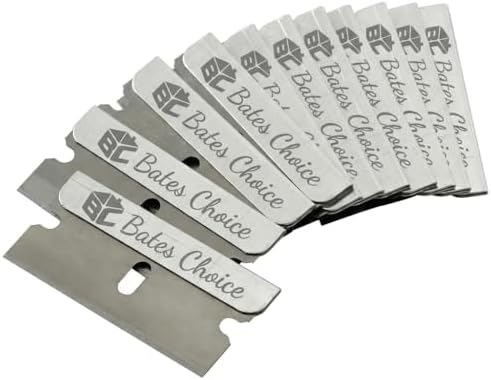 Bates- Razor Blades, Carbon Steel Flat Scraper Blades by BatesChoice