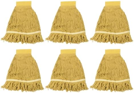 uxcell 6Pcs Commercial Mop Head Replacement, Cotton String Mop Head, Wet by uxcell