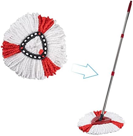 Matthew Cleaning 6Pack Red Microfiber Spin Mop Replacement Head Compatible - Image 3