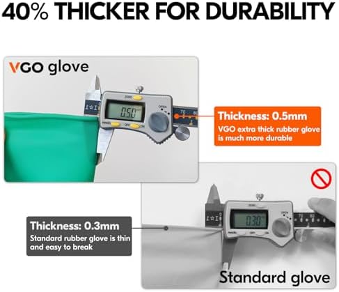 Vgo...Latex Reusable Household Gloves, Cleaning Gloves, Long Cuff - Image 2