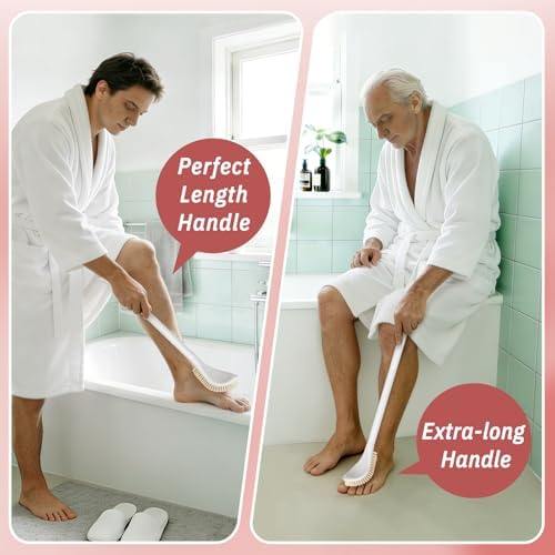 New Foot Brush with Extra-Long Handle, 3-in-1 Foot Scrubber - Image 6