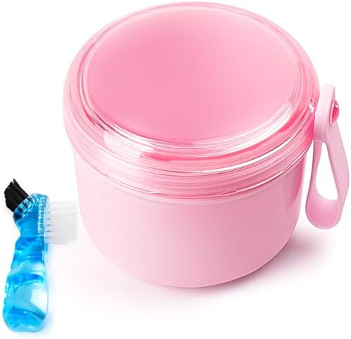 Leak Proof Travel Denture Bath Case by Mckkor