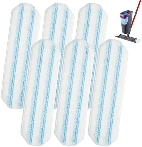 Mop Pads for OCedar H2prO Flat Mop System, 6 Pack Mop Heads Replacements for by Unknown