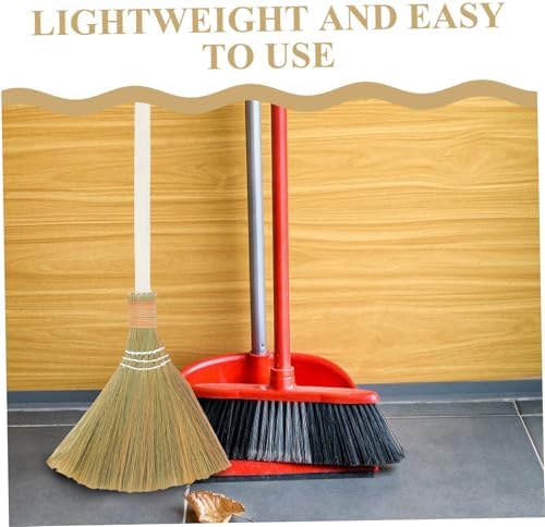 2pcs Handmade Grass Broom with Detachable Handle - Image 3