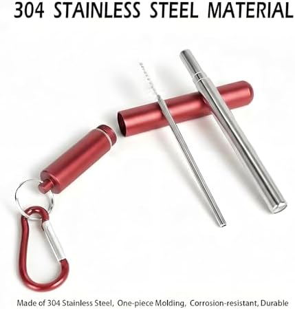 Collapsible Metal Straws, Travel Drinking Straws - Image 5